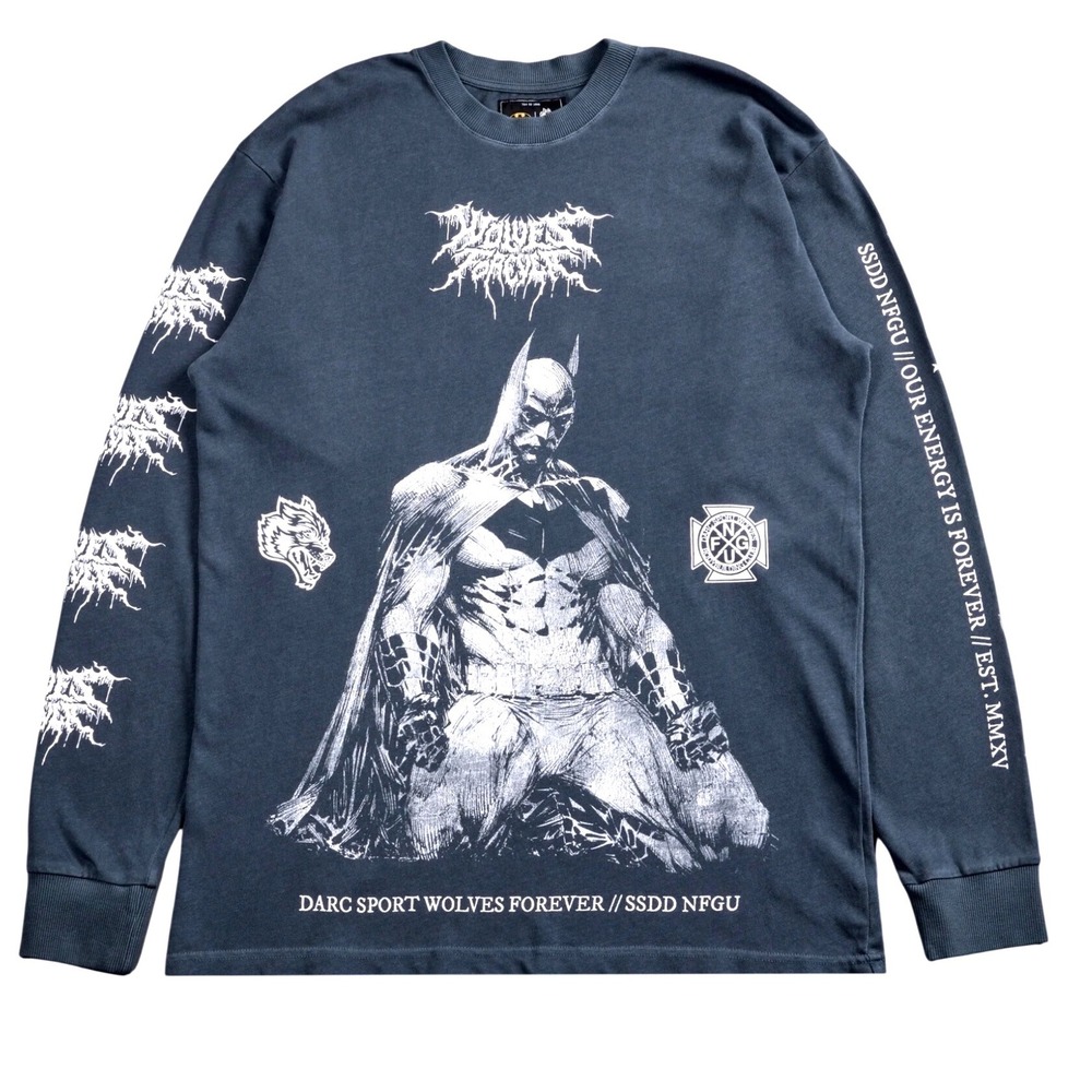 Darc Sport Batman Where Shadows Begin Long Sleeve Tee Blue Large L 864/1000 NEW